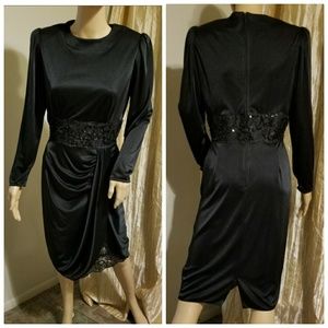 1980s Black dress